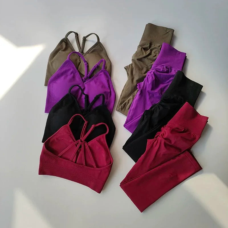 Träningskläder Dam Hög Midja | Peach Lift Yoga & Fitness Set
