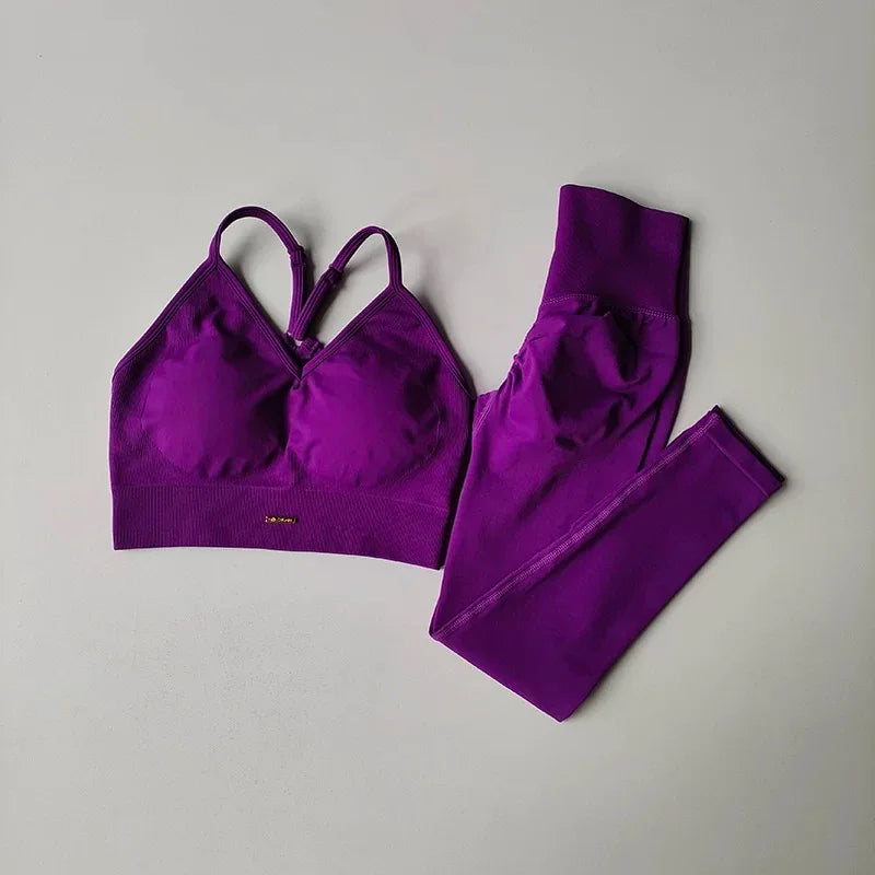 Träningskläder Dam Hög Midja | Peach Lift Yoga & Fitness Set