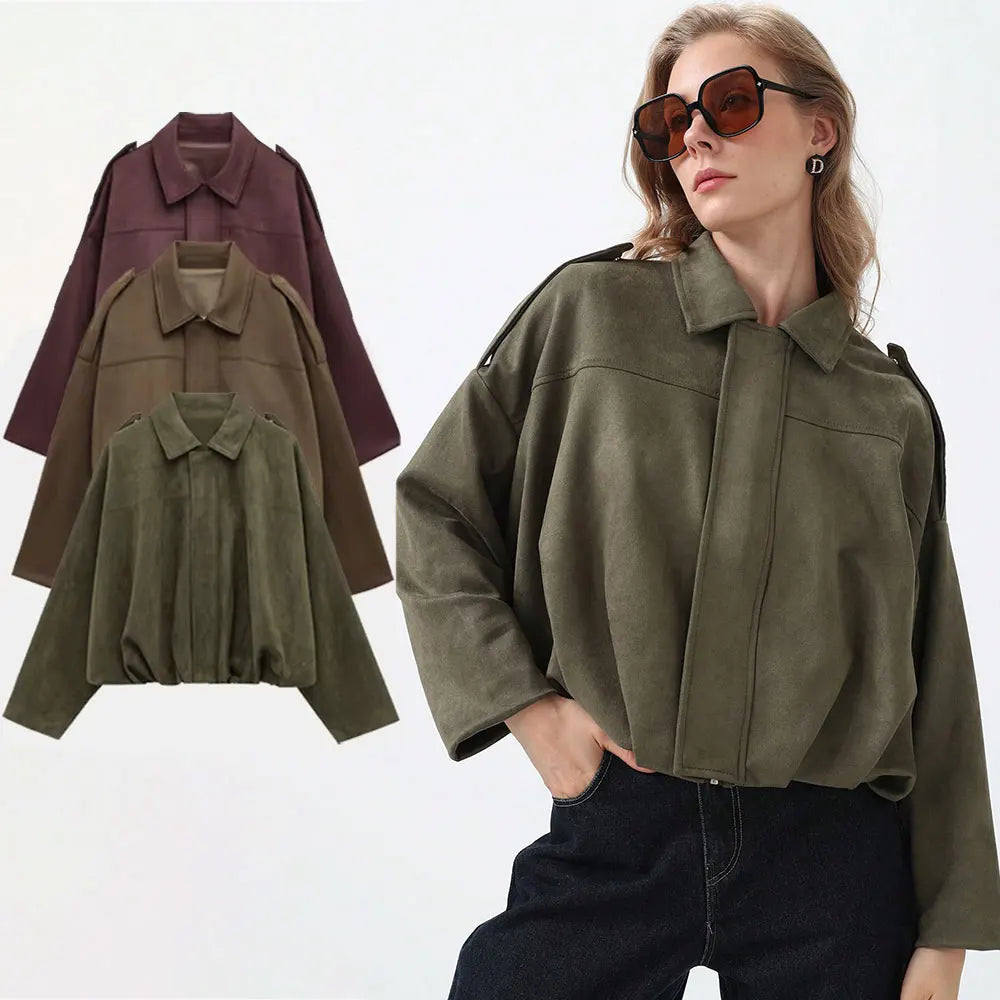 Bomberjacka Dam Mocka | Vintage Stil & Lös Passform